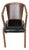 Vintage Armchair in Leatherette and Wood For Sale