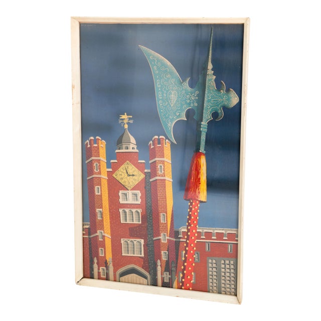 Signed St. James Palace Travel Lithograph Poster by David Lewis. For Sale