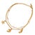 Bring the spirit of the ocean to your style with the Ocean Dreams Gold Double Chain Anklet. This unique handmade anklet...