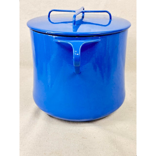 Dansk Mid-Century Modern Dansk Kobenstyle Blue Enamel 8-Quart Stock Pot by Jens Quistgaard For Sale - Image 4 of 9