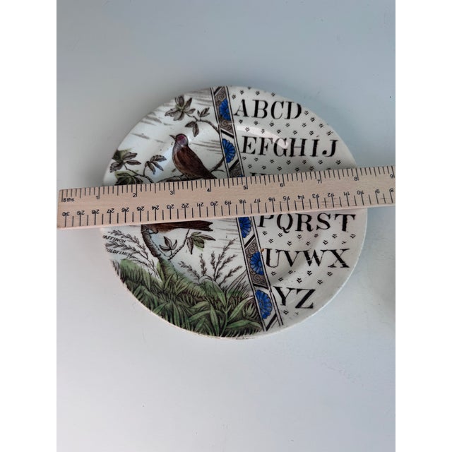 Cream Antique Staffordshire ABC's Plate For Sale - Image 8 of 8