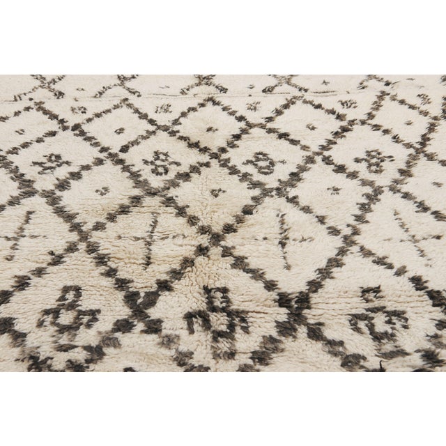 Mid 20th Century Vintage Beni Ourain Moroccan Rug, 06'07 X 11'07 For Sale - Image 5 of 10
