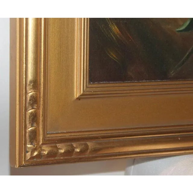 Early 20th C Oil Painting of Chrysanthemums For Sale - Image 4 of 12