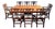 Antique Mahogany Dining Table and Chairs, Set of 9 For Sale