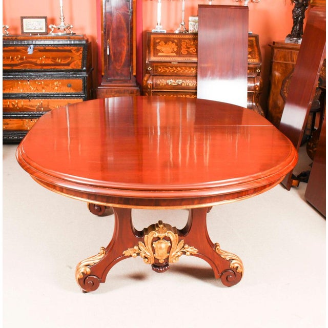 Victorian Mahogany Twin Base Extending Dining Table, 19th Century For Sale - Image 10 of 18