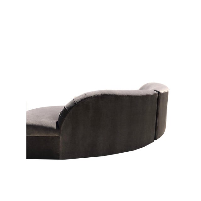 Contemporary 1980s Mid Century Modern Vladimir Kagan Grey Kidney Serpentine Curved Sectional Sofa For Sale - Image 3 of 6