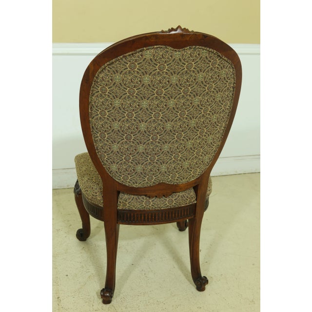 Pair Henredon Oversized Upholstered Georgian Side Chairs For Sale - Image 9 of 12