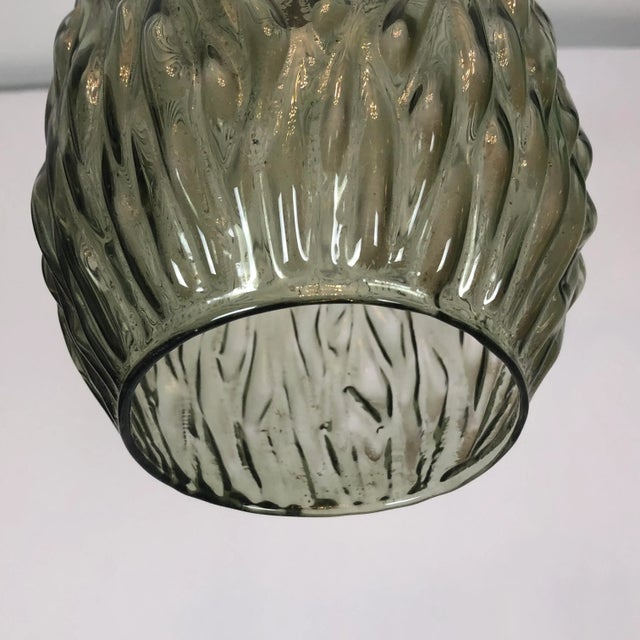 Italian Metal & Glass Pendant Lamps, 1960s, Set of 2 For Sale - Image 11 of 14