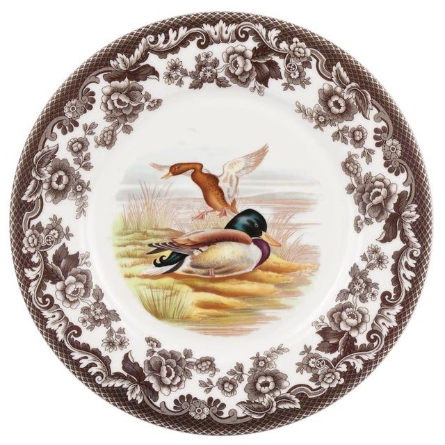 English Spode Woodland Luncheon Plate 9", Mallard For Sale - Image 3 of 3