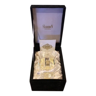 Pristine Vintage Shannon Crystal "Irish Rose Bud" Vanity Set — Factory Tied Never Used and Still in Box For Sale