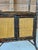 Coffee Late 20th Century British Colonial Style Rattan & Grasscloth Étagère Cabinet For Sale - Image 8 of 12