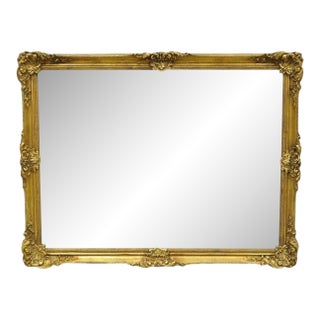 Vintage Friedman Brothers Gold French Rococo Style 45" Rectangular Wall Mirror For Sale