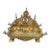 Late 19th Century Ornate Neoclassical Style Brass Double Inkwell Desk Set - "Minerva" & "Medusa" For Sale