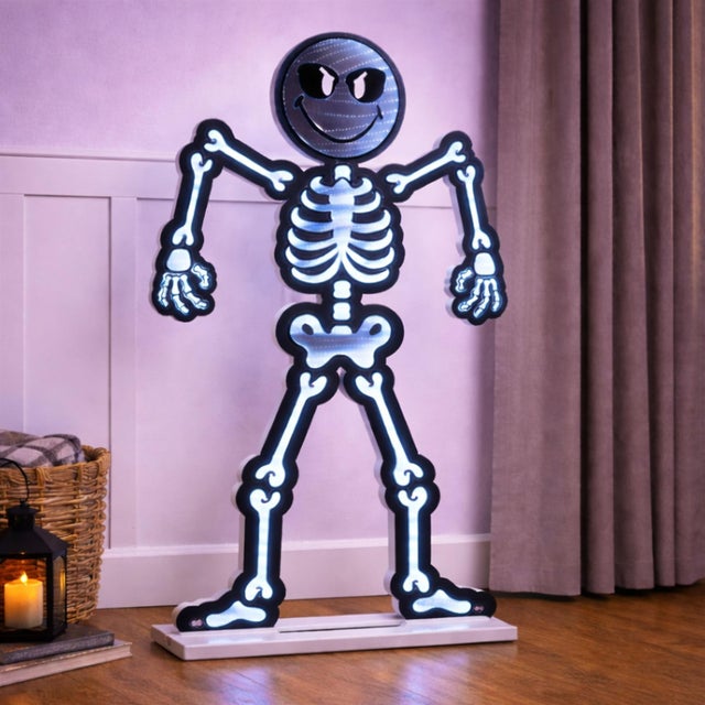 Contemporary Smiley World Halloween Skeleton Ekkolight 36"H For Sale - Image 3 of 3