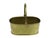 Late 20th Century Solid Gold Brass Oval Elliptical Shape Small Planter With Handle For Sale - Image 4 of 7