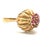 14k Gold Ruby Cluster Cocktail Ring Vintage For Sale - Image 4 of 8