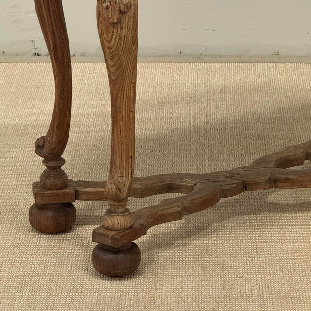 18th Century French Hand-Carved Side Table in Stripped Oak For Sale - Image 13 of 18