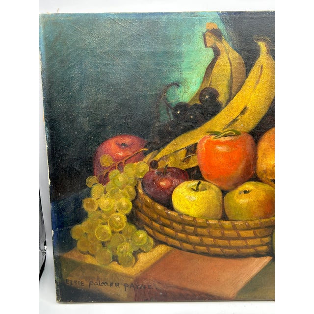 Elsie Palmer Payne, Still Life With Fruit, Oil on Canvas, C. 1930s For Sale - Image 15 of 18