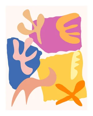 "Dream Sequence #9" Colorful Abstract Print | 24" X 30"