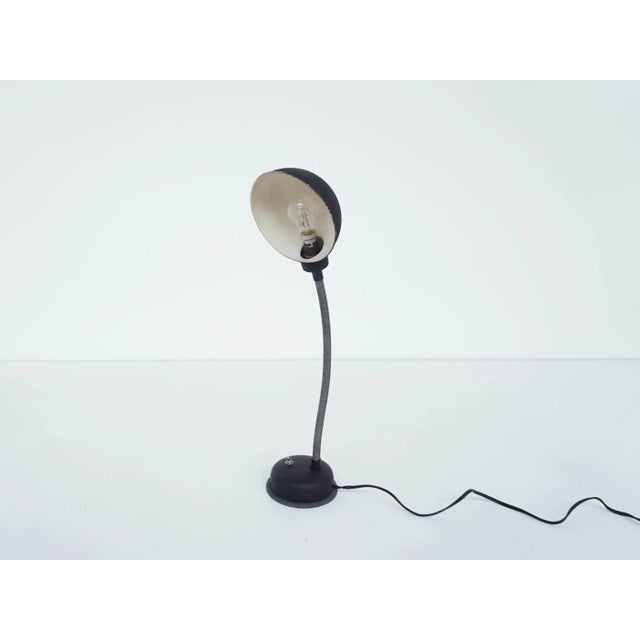 1950s Black Desk Lamp with Articulated Arm, France, 1950s For Sale - Image 5 of 6