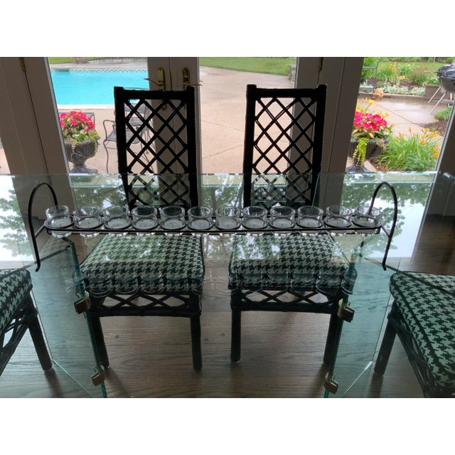 Contemporary Vintage Metal 12 Tea Light Candle Holder For Sale - Image 3 of 9