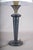 Navy Blue Leather and Brass Table Lamp with Pleated Shade, 1950s For Sale - Image 13 of 18