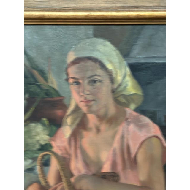 Philippe De Rougemont, Seated Woman, 1920s, Oil on Panel, Framed For Sale - Image 6 of 17