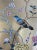 Luxury Hand Painted Champagne Silver Wallpaper With Birds & Floral Branches, Elegant Chinoiserie Botanical Wall Mural, Custom Oriental Wallcovering For Sale - Image 6 of 8