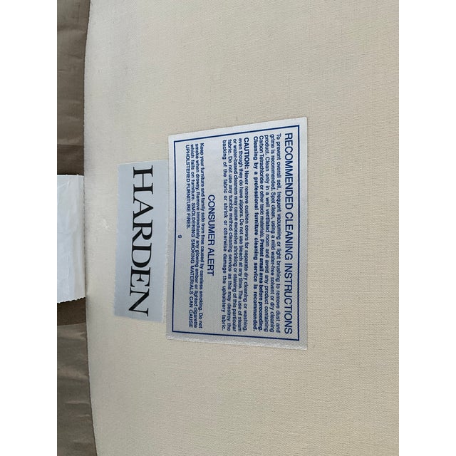 Harden Berger French Louis XVI Style Marquise Silk Plaid Arm Chair & Ottoman For Sale - Image 10 of 10