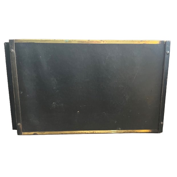 Fred Press 1950s Fred Press Black & Gold Glass Fish Tray For Sale - Image 4 of 4