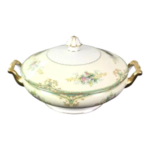 1920s Noritake Porcelain Covered Vegetable Dish