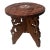 Mid-Century Anglo-Indian Small Hand Carved Floral Folding Table For Sale