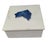 Late 20th Century Vintage White Marble Trinket Jewelry Box Blue Agate Stone Top For Sale - Image 11 of 11