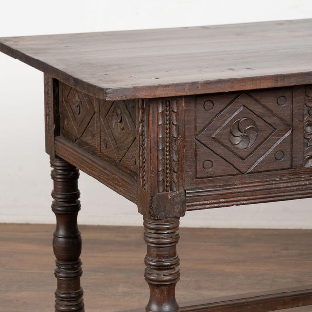 18th Century Console Table With Two Carved Drawers, Portugal​​​​​​​ For Sale - Image 13 of 18