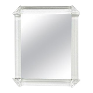 1970s Faceted Lucite Wall Mirror For Sale