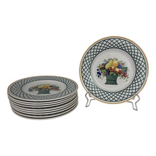 1990s Villeroy & Boch Basket Salad Plate - Set of 10 For Sale