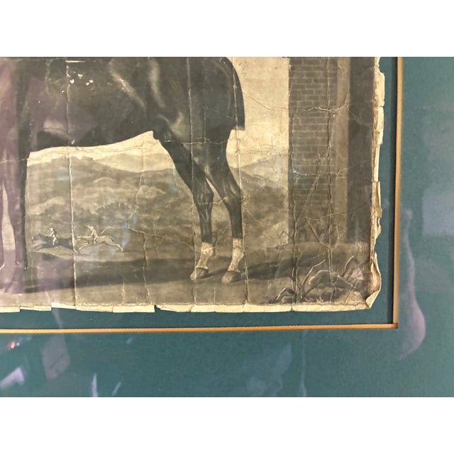 18th Century British Sporting Print, hand colored print of Mr. Wm. Clarke's chestnut horse, Hylas at 4 years old, 1774....