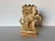 Wood Vintage Mexican Aztec-Inspired Pre-Columbian Folk Art Style Pottery Sculpture on Wood Base For Sale - Image 7 of 10