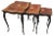 Marquetry Nesting Tables with Cabriole Shaped Legs, 1950s, Set of 3 For Sale
