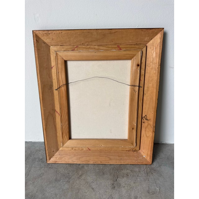 Vintage Haruko Japanese Girl Portrait Oil on Canvas Painting, Wood Framed For Sale - Image 10 of 10