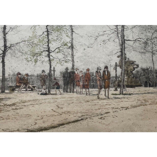 Original Tanna Kasimir-hoernes 'view of Eiffel Tower' Paris Aquatint Etching For Sale - Image 12 of 12