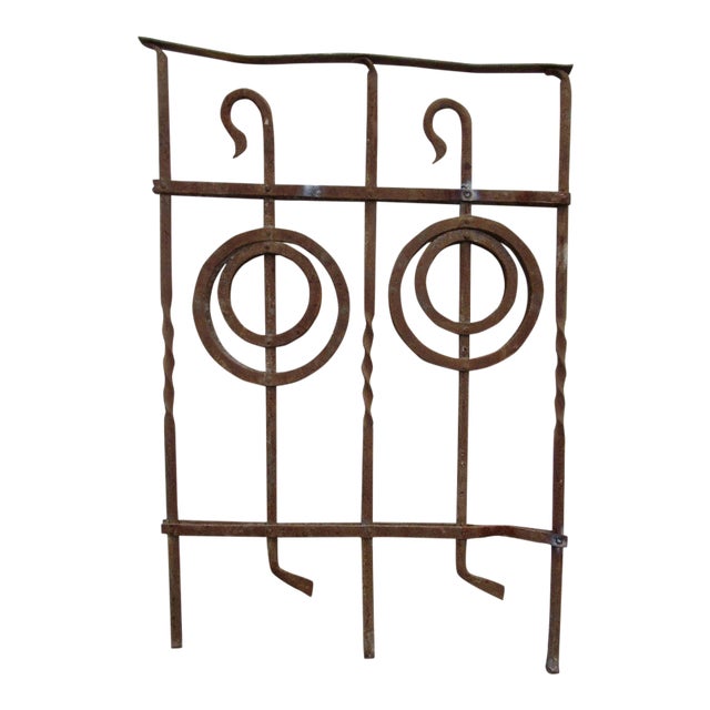 Antique Victorian Iron Gate Window Garden Fence Architectural Salvage Door #089 For Sale