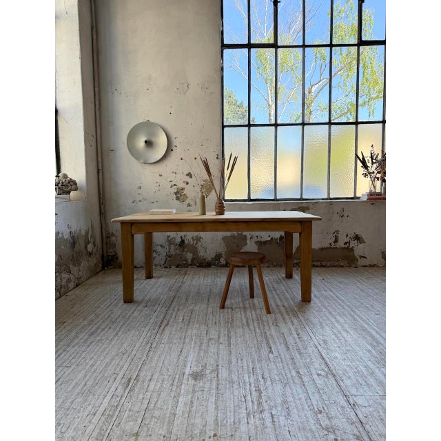 Vintage Oak Farm Table, 1960s For Sale - Image 3 of 18