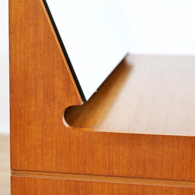 1960s Mid Century Teak Vanity & Stool by Meredew - Set of 2 For Sale - Image 9 of 12