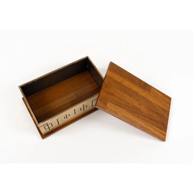 Rectangular Box in Brass and Wood, Italy, 1970s For Sale - Image 17 of 18