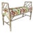 Vintage Faux Bamboo Upholstered Bench, Hollywood Regency, Mid 20th Century For Sale