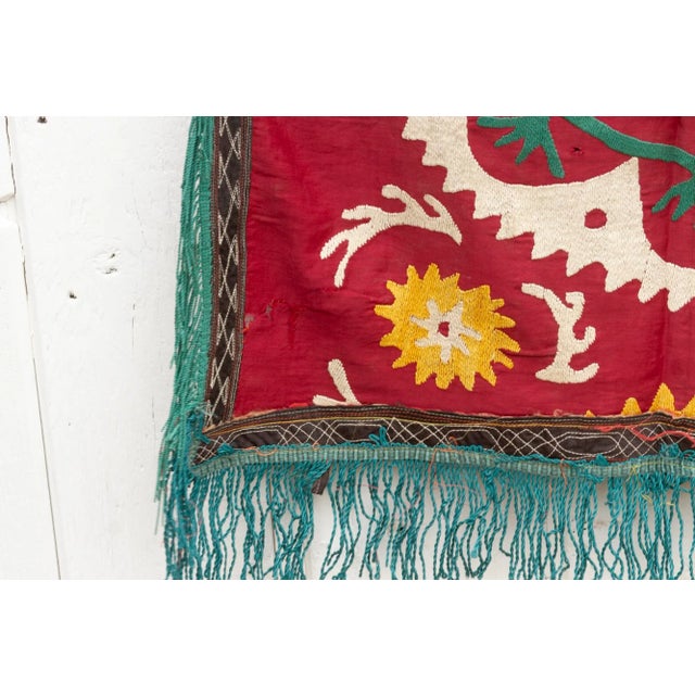 1970s Mid-Century Mandawa Suzani Throw For Sale - Image 5 of 9