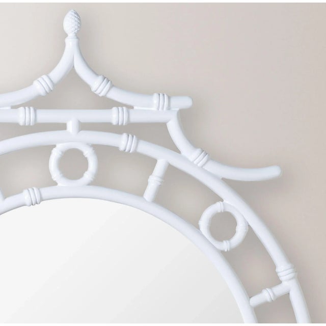 Reena Pagoda Round Wall Mirror For Sale - Image 10 of 12
