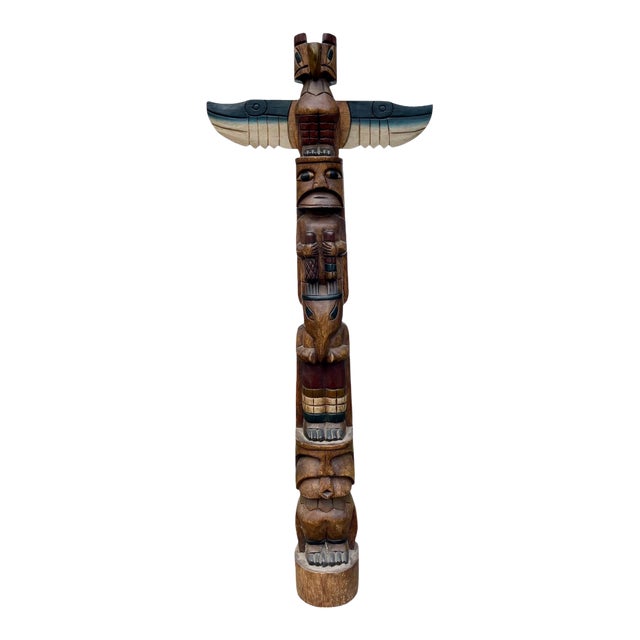 Vintage Pacific Northwest Coast of North America Totem Pole For Sale