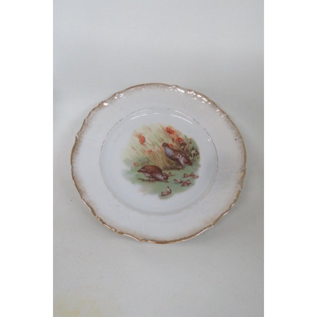 Late 19th Century Joseph Schachtel Porcelain Wildlife Game Set 8pc With 7 Plates 1 Platter For Sale - Image 10 of 18
